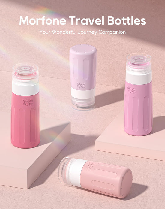 Morfone travel bottle set with 16 pieces for toiletries