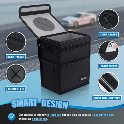 K KNODEL trash can — waterproof and leak-proof with lid and hanging design