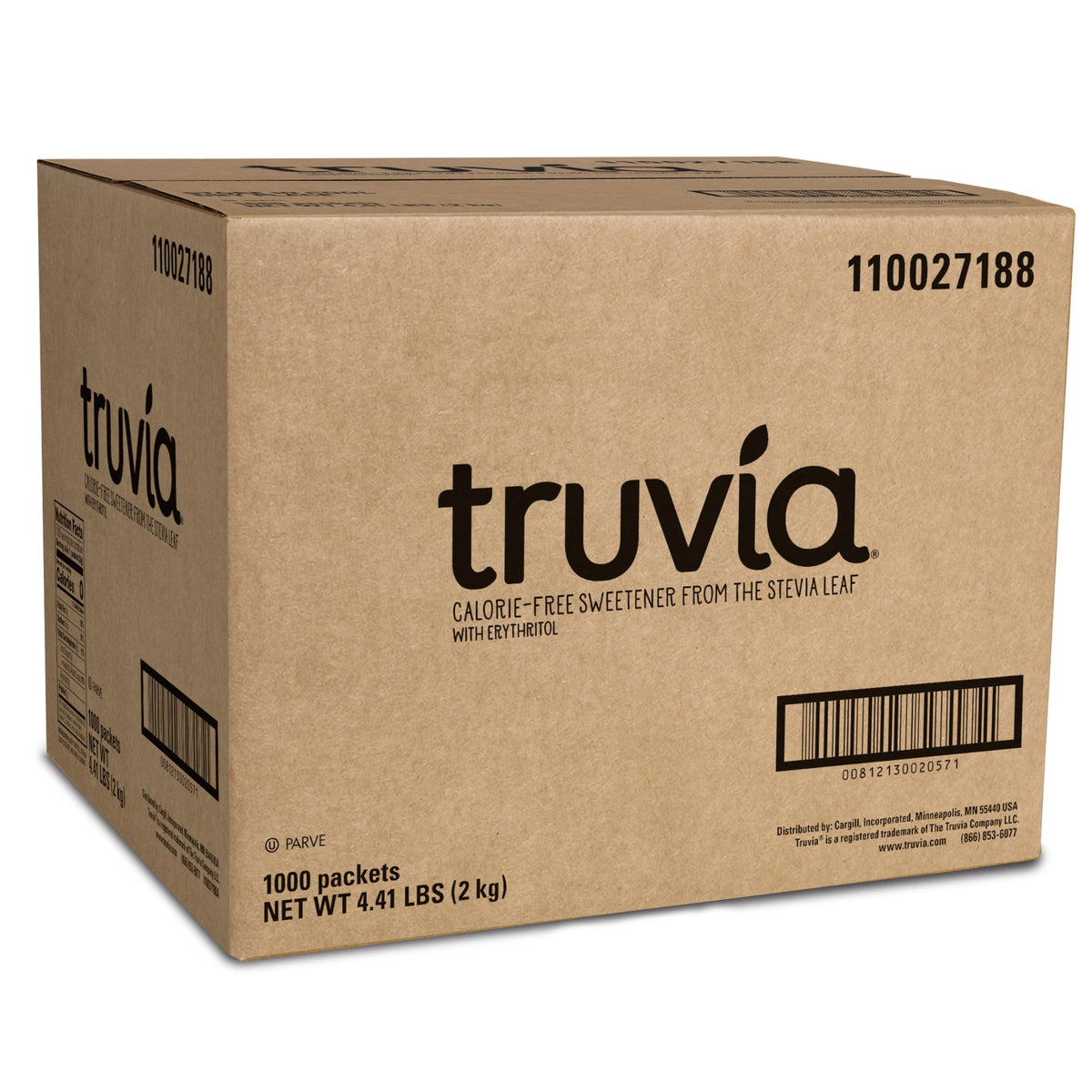 Truvia natural sweetener — natural sugar substitute in convenient carton format