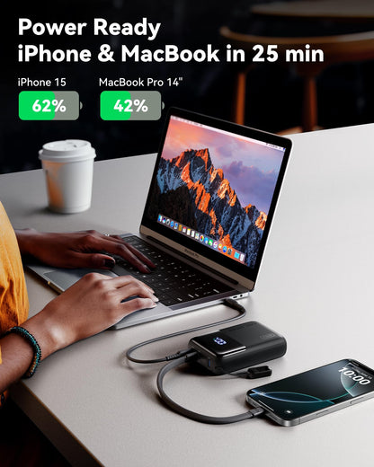 INIU power bank — 25000mAh, 100W capacity