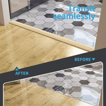 Art3d self adhesive vinyl floor transition strip — versatile laminate floor divider strip