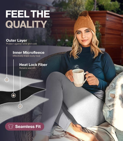 Shirt — Women's scoop neck thermal top by Thermajane