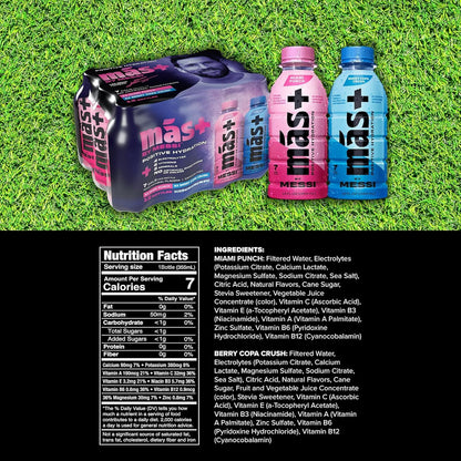 Drink flavored — Más+ by Messi Miami punch and berry multi pack 12-pack 12oz