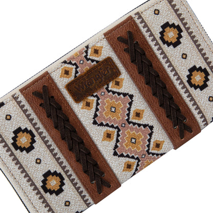 Wrangler wallet - Western Aztec clutch wristlet with credit card holder