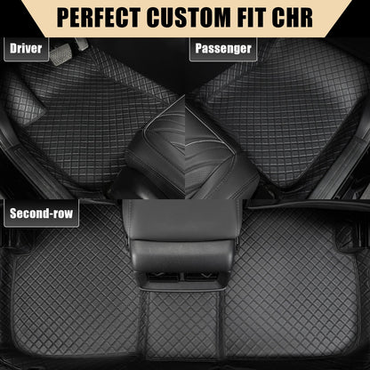 Vehicle mat — EKR custom leatherette floor mats for Toyota CHR 2017-2023