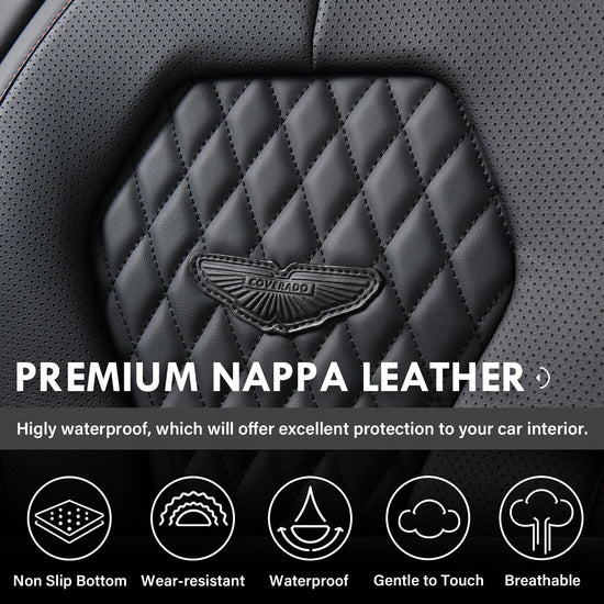 Coverado seat covers — waterproof leather car seat covers for most cars