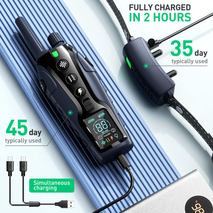 Shock Collar for Dogs - 4500FT Dog Training Collar with Remote, Waterproof e Collar with Flashlight, 4 Training Modes, Keypad Lock, Rechargeable Dog Shock Collar for Small Medium Large Dogs