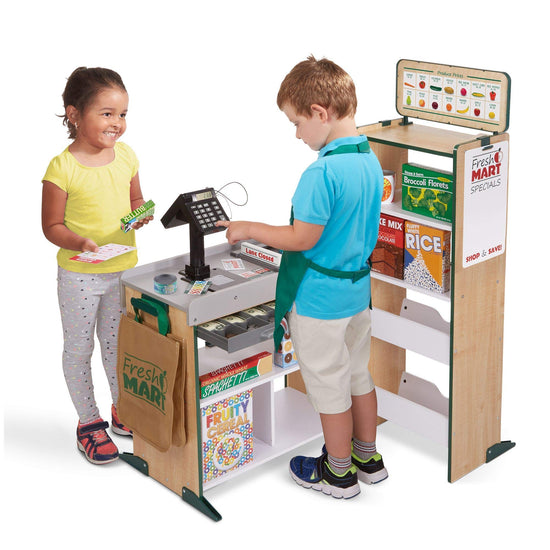 Melissa & Doug Fresh Mart Companion Set — grocery store pretend play accessories