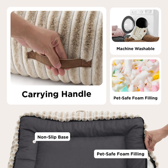 Bedsure pet bed mat — Fluffy cat sofa with removable washable cover