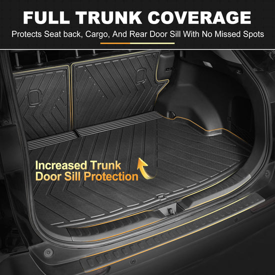 AOMSAZTO vehicle mats - all weather protection TPE floor liners for 2019-2025 Toyota RAV4