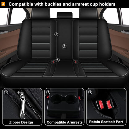 Vehicle seat cover — Waterproof breathable leather, custom fit for Dodge Challenger 2008-2025
