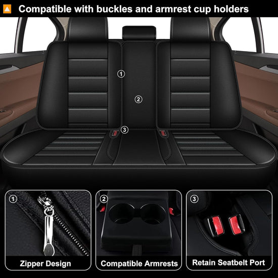 Vehicle seat cover — Waterproof breathable leather, custom fit for Dodge Challenger 2008-2025