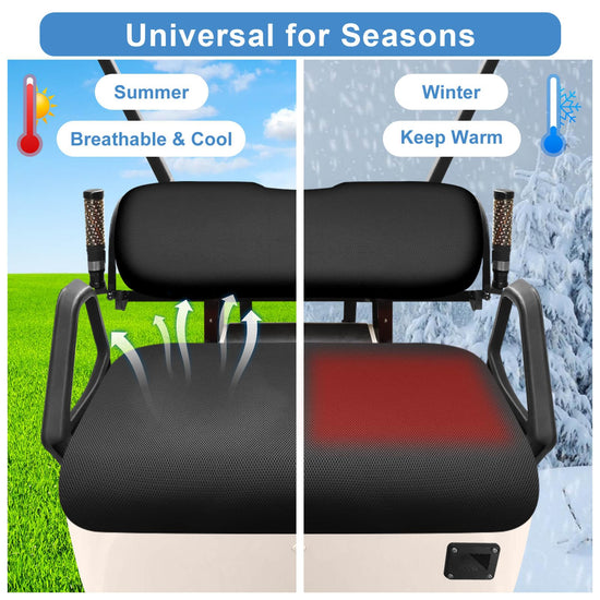 Vehicle seat cover — Durable washable polyester mesh for golf carts