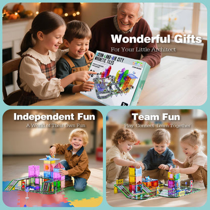SKTMYY magnetic tiles road set — magnetic building blocks for creative play