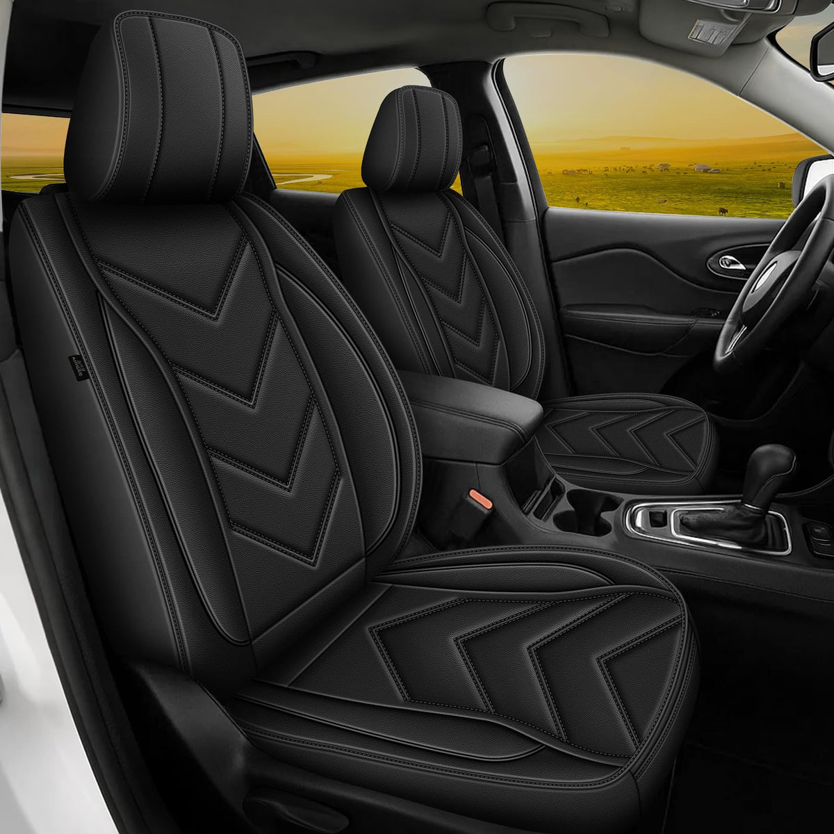 AOMSAZTO vehicle seat cover - custom fit waterproof leather for Jeep Cherokee 2014-2026.