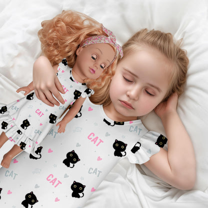 LQSZ nightgown and matching outfit for girls and dolls
