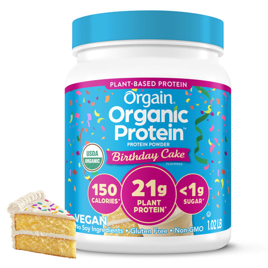 Orgain protein supplement powder — organic vegan formula