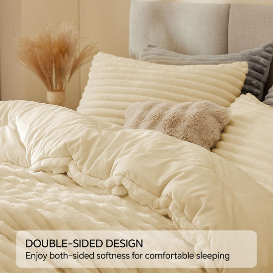 BEDELITE fleece comforter set - soft and cozy design