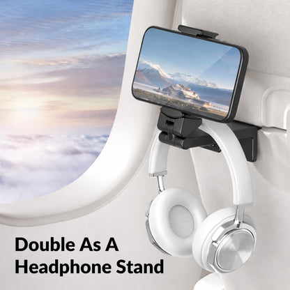 Portable electronic device mount — Perilogics airplane phone holder with 360 degree rotation