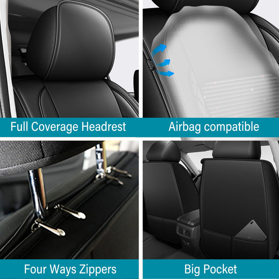 AOMSAZTO vehicle seat cover — Ice silk breathable faux leather waterproof for Kia Seltos 2021-2026