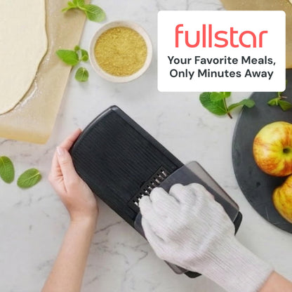 Fullstar food slicer — versatile kitchen gadget with safety glove and multiple functions