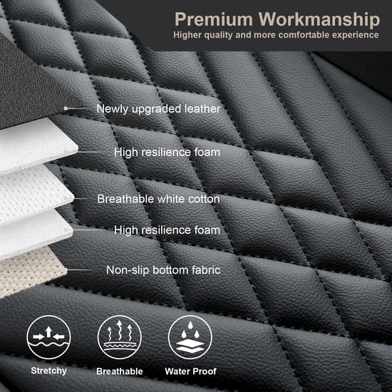 GIANT PANDA vehicle seat cover — Premium PU leather with anti-slip design
