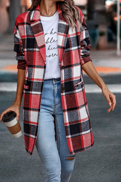 PRETTYGARDEN coat — plaid shacket with pockets for casual fall stylePRETTYGARDEN coat — plaid shacket with pockets for casual fall style
