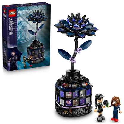 LEGO building blocks — Wednesday Black Dahlia flower set with minidolls for ages 9+