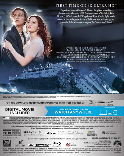 Titanic physical movie — 4K UHD edition