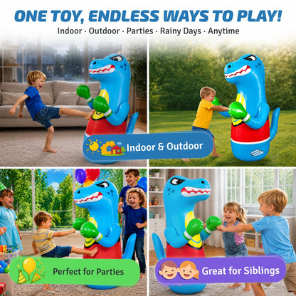 Preferred Toys punching bag — inflatable dinosaur with bounce back base