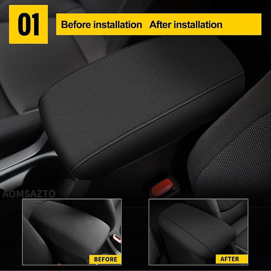 AOMSAZTO console covers — armrest covers for 2014-2019 Toyota Corolla fabric cloth