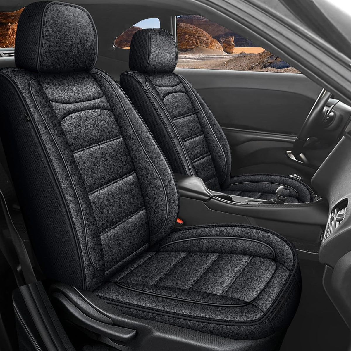 Vehicle seat cover — Waterproof breathable leather, custom fit for Dodge Challenger 2008-2025