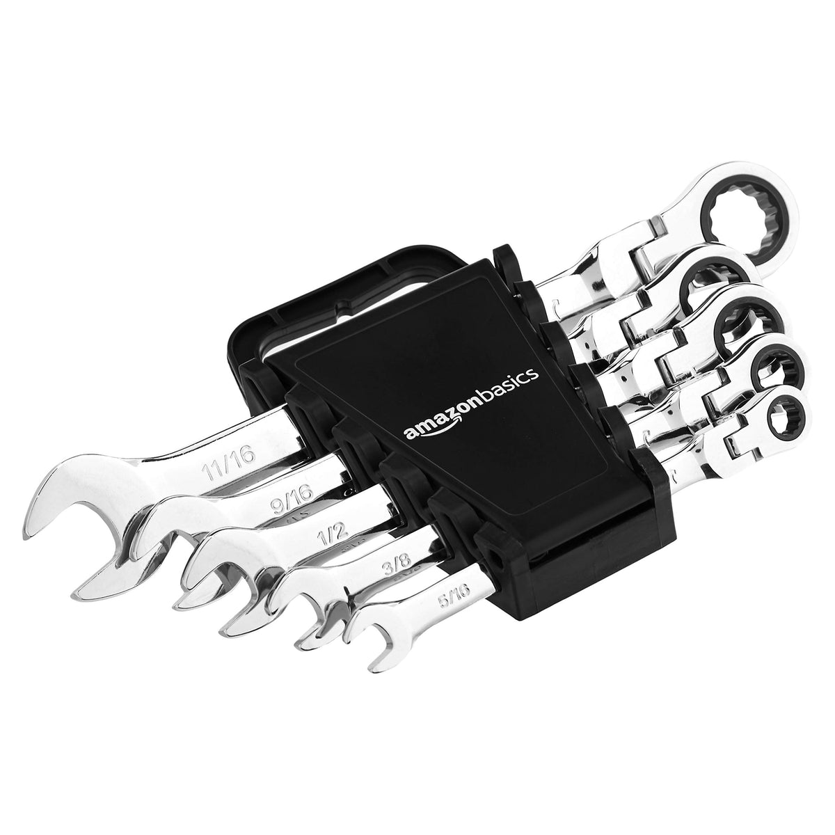 Amazon Basics ratcheting wrench set - flexible design