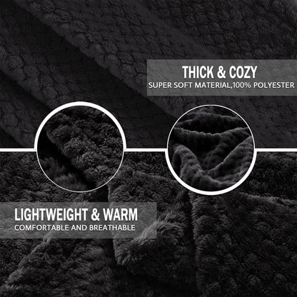 Exclusivo fleece blanket — extra large and supersoft waffle textured design