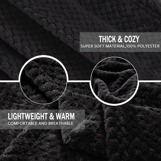 Exclusivo fleece blanket — extra large and supersoft waffle textured design