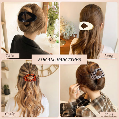 obeoby hair clips — flat claw clips for thin hair in 2 styles