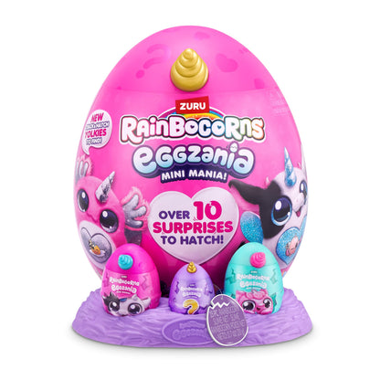 Toy figure — Rainbocorns Eggzania plush surprise with animal soft toy by ZURU