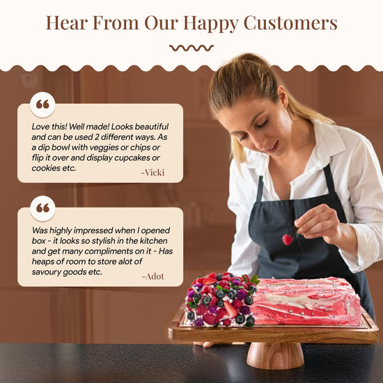 HOMESPHERE cake stand with lid — 2-in-1 dessert display and charcuterie board