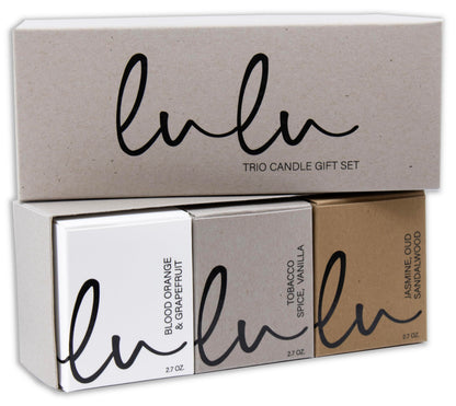 Lulu Candles - scented soy blend jar candle with cotton wick for home and office
