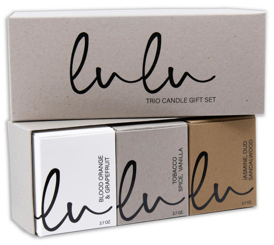 Lulu Candles - scented soy blend jar candle with cotton wick for home and office