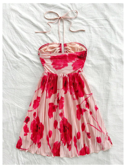Soly Hux dress — Tie dye halter backless summer cami dress