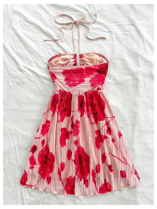 Soly Hux dress — Tie dye halter backless summer cami dress