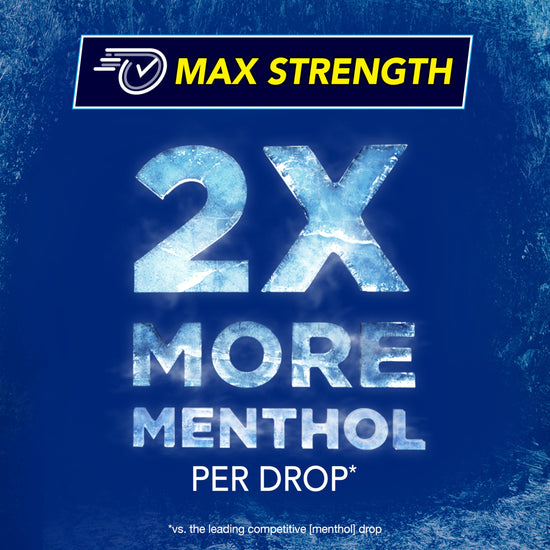 Vicks VapoCool sore throat drops — max strength menthol for sore throat pain relief