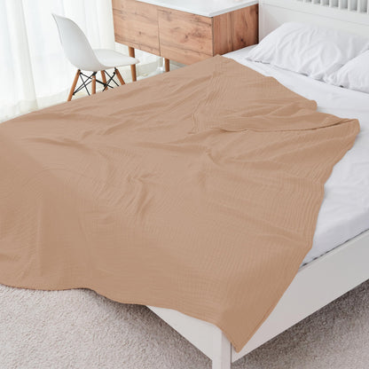 Cosy family muslin cotton blanket — soft and breathable material