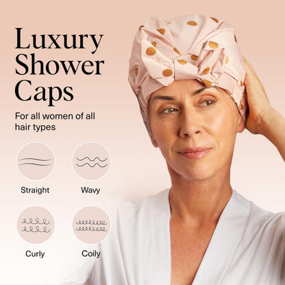 Shower cap — Kitsch luxury reusable design for women