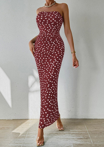 PRETTYGARDEN dress — strapless floral maxi for summer weddings and parties