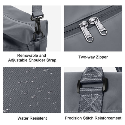 Travel duffel bag with wet pocket for overnight trips
