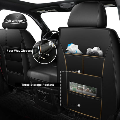 AOMSAZTO vehicle seat cover — waterproof leather for Jeep Cherokee 2014-2026, full set