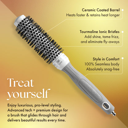 Olivia Garden Ceramic + Ion round thermal hair brush — professional blowout brush for thick hair