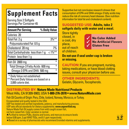 Nature Made fish oil 1000 mg — high potency supplement